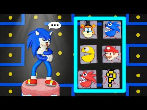 Pacman Stop Motion | Pacman And Red Ghost Turn Into Zombies And Destroy The Game Map