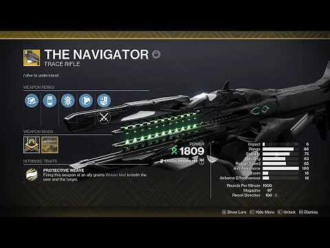 Destiny 2: Ghosts of the Deep - THE NAVIGATOR Dungeon Exotic Trace Rifle DROP! (Catalyst & Gameplay)