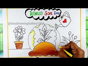 World Soil Day Drawing| World Soil Day Drawing easy steps| Save Nature Save Earth Poster Drawing
