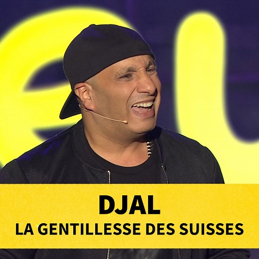 "J'adore la Suisse, vous avez les 👮 les plus gros ! Ils courent jamais il se passe jamais rien !" D'jal a un coup de coeur pour notre (beau) pays 🇨🇭 | Montreux Comedy