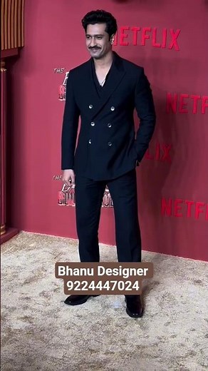 Black Suit for Men Vicky Kaushal Style 6 Button | Custom Tailored Suit for Wedding, Reception, Meets