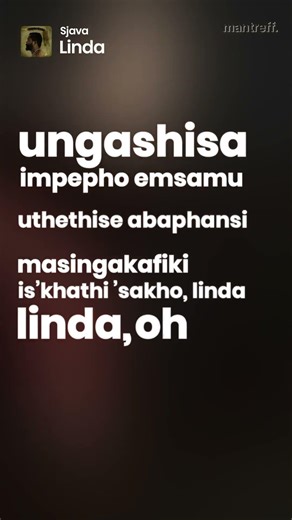 Sjava - Linda (lyrics) #mantreff
