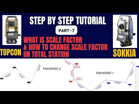 What is scale factor and how to change scale factor in topcon and sokkia total station