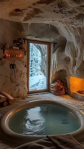 Cave Hot Spring Retreat - Fire & Snow Serenity |Snowroom Radio