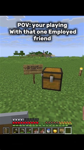 POV That one employed friend 😭 #minecraft #memes