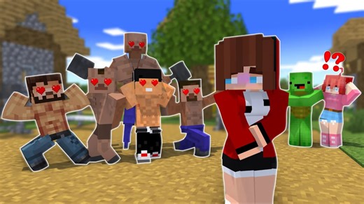 MC动画: JJ变成了女孩且很受欢迎?!! - 我的世界动画