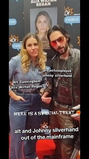 I'm projectcosplayuk keanu Reeves look alike and cosplayer met @CD PROJEKT RED Alix Wilton Regan the voice actress who plays alt Cunningham she was an Elite Netrunner and johnny silverhand girlfriend in cyberpunk 2077 game keanu Reeves voiced and played johnny silverhand in the game. #cyberpunk #cyberpunk2077 #cyberpunk2077edit #keanureeveslookalike
