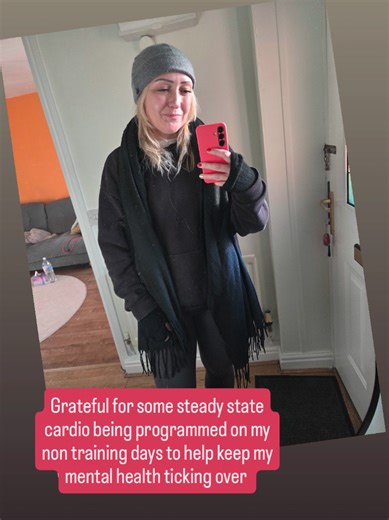 From saddie to baddie in 20 minutes. Steady state cardio. 20 minutes can change your mood for the entire day. Forever grateful that my mental health needs get programmed. Because it's competition week I was going from training 4 days to training 2 days which was a huge hurdle for me this week. The gym is not only my dance floor 👀😁 It's also my medicine 💊⛑️ #strengthtraining #steadystatecardio #strongmantraining