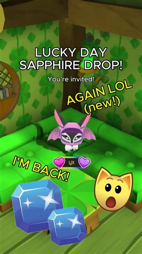 HUGE SAPPHIRE DROP!! ☘️ #AnimalJam