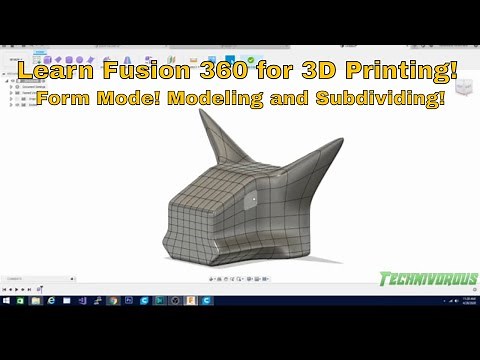 Fusion 360 Tutorials The Basics 5 Modeling in Form Mode, and Subdividing