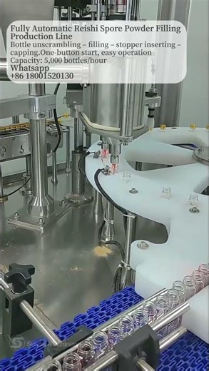 Fully Automatic Reishi Spore Powder Filling Line | 5,000 Bottles/Hour