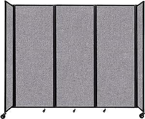 Amazon.com: Versare Room Divider 360 Portable Wall Partition | Folding Panels | Large Freestanding Divider | Locking Wheels | Temporary Room Separator : Office Products