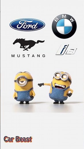 Ford mustang VS Bmw i8 minions style#trending #tiktok #status #funny #foryou #shorts #mustang #bmw
