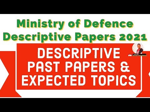 MOD Descriptive Past Papers | Descriptive Paper Preparation 2021
