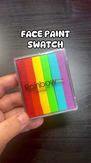 Rainbow Face Paint Swatch Tutorial