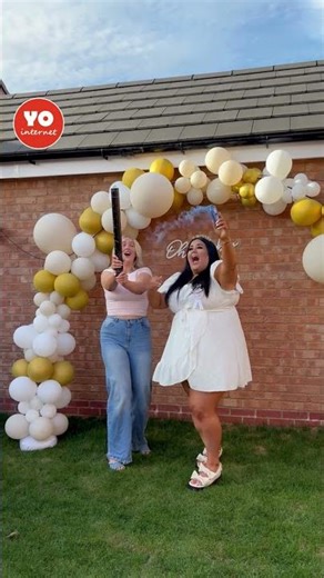 Gender Reveal Gone Wrong With Pink Confetti and Blue Smoke