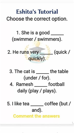 Spoken English # Worksheet 1