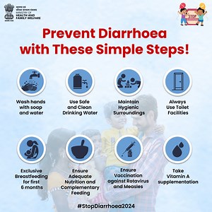 5.5K views · 42 reactions | Follow these steps to reduce the risk of diarrhoea and ensure better health for your family. Stay informed, Stay healthy! . . #StopDiarrhoea2024 . . PMO India J.P.Nadda Anupriya Patel अनुप्रिया पटेल Press Information Bureau - PIB, Government of India DDNewsLive All India Radio News MyGovIndia Ministry of Information & Broadcasting, Government of India | Ministry of Health and Family Welfare, Government of India | Facebook