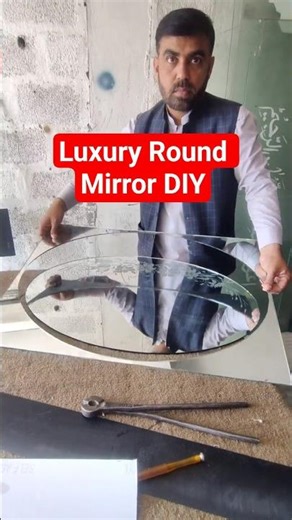 How to Cut Round Shaped Mirror 🪞 | Glass Design for Luxury Home Decor