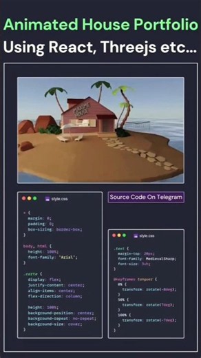 🔥Insane 3D Animated House Portfolio Using React & Three.js! #coding
