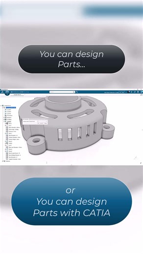 You can design Parts, or You can design Parts with CATIA