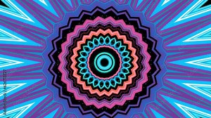 Looped kaleidoscope animated VJ or DJ background footage. Flower kaleidoscope in New Year's style. Animated graphics templates. Background for advertising, congratulations. Musical screensavers.