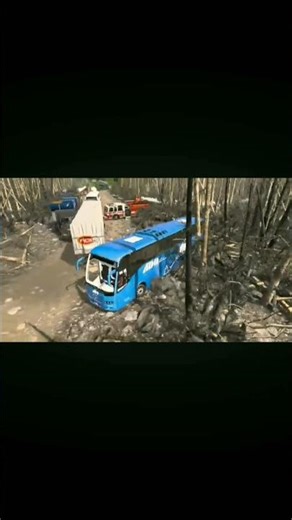 Volvo B11r Bus Struggling Through Dangerous Mud Roads | Euro Truck Simulator 2 😎 |#shorts #viral