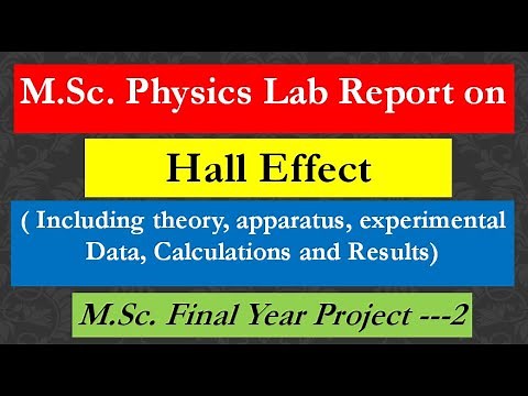 Hall effect Experiment || M.Sc. Lab Practical || Lab Report ||