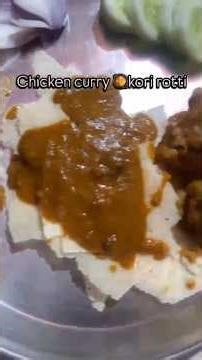 chicken curry with kori rotti 👌 #food #cooking #korirotti #chicken