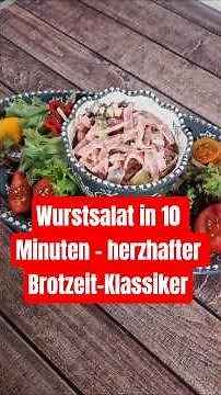 Wurstsalat in 10 Minuten - herzhafter Brotzeit-Klassiker! #schnellesrezept #rezept #brotzeit