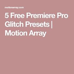 Gratis Premiere Pro: Smooth Transition Presets