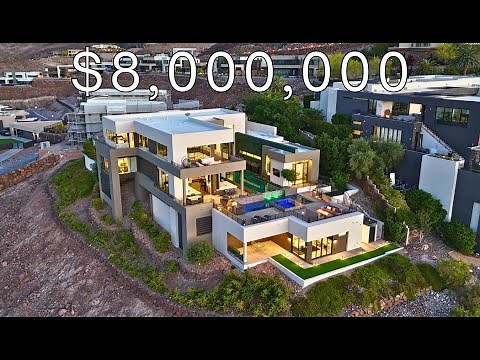 Inside a $8,000,000 Las Vegas Hillside Mansion with a Movie Theater!