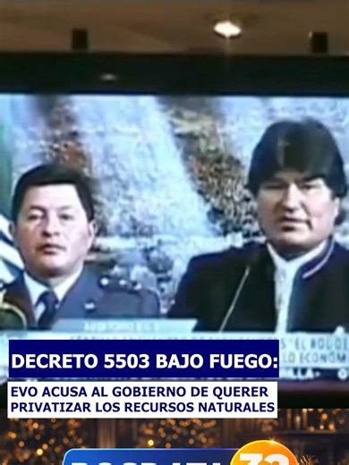 Evo Morales Acusa al Gobierno de Privatizar Recursos Naturales