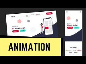 Figma To HTML - One Page Website - CSS Animation For Header