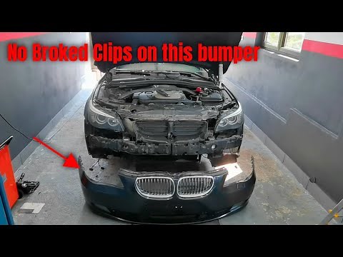 BMW E60 5 Series Front Bumper Removal!