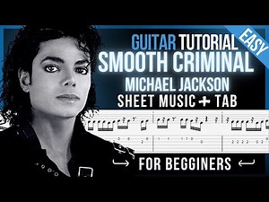 Smooth Criminal - Michael Jackson Guitar Tutorial TAB EASY + Sheet Music
