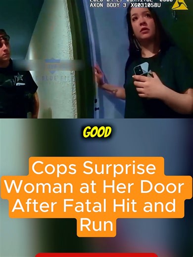 Cops Surprise Woman at Her Door After Fatal Hit and Run#cops #bodycamcops #copsusa🚔🇺🇸