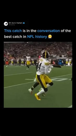 NFL | Sports | Highlights on Instagram: "George Pickens in 2022 pulled off a catch that still breaks the internet 🏈🤯 One hand. Full extension. Defender draped all over him — and somehow he comes down with it. When he was with the Pittsburgh Steelers, moments like this made people stop and seriously debate it: was this better than OBJ’s? Call it what you want, but that grab instantly entered the conversation for greatest catches in NFL history. Some plays don’t fade — they get replayed forever.