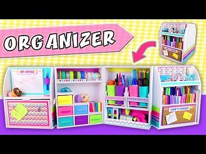🗃 DESKTOP ORGANIZER DIY expandable from Cardboard 👉 Back to school | aPasos Crafts DIY