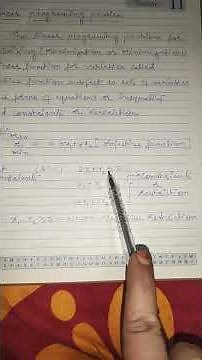 Linear Programming Problem |Machine Learning|Optimization Techniques|Operation Research