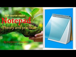 Notepad । Full course of Microsoft Notepad । Command to notepad। Notepad tutorial।