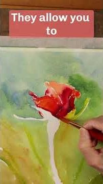 Painting a Watercolor Rose Using Three New Brushes