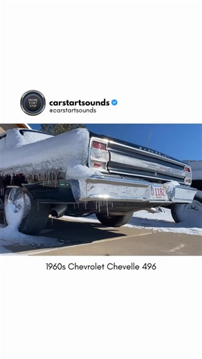 carstartsounds on Instagram: "1960s Chevrolet Chevelle 496 Big Block · Engine: 8.1L Chevrolet 496 Big Block V8 – Naturally Aspirated · Power: ~600 HP @ ~6,000 rpm · Torque: ~800 Nm @ ~4,500 rpm · Transmission: Automatic · Drivetrain: Rear-Wheel Drive (RWD) · 0–100 km/h (0–62 mph): ~4.5 sec · Top Speed: ~250 km/h ——— About the vehicle: This 1960s Chevrolet Chevelle is powered by a massive 496 cubic inch big block V8, built with a clear focus on displacement, torque and classic American muscle cha
