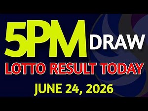 Lotto Result Today 5pm draw June 24, 2026 PCSO