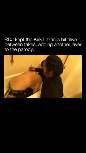 Explaining a Movie | In the behind-the-scenes footage from Tropic Thunder (2008), Robert Downey Jr. can be seen maintaining Kirk Lazarus between takes, keeping... | Instagram