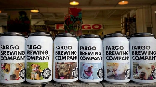 North Dakota brewery using beer cans to help dogs find forever homes