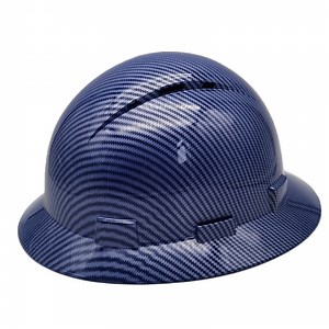 [Hot Item] American Style Safety Helmets Attached Fan for Construction with Cooling Fan Purple Mesh Accessories