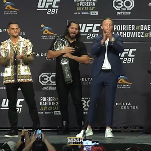 121K views · 4.4K reactions | Watch every faceoff from the UFC 291 press conference  | MMA Fighting | Facebook