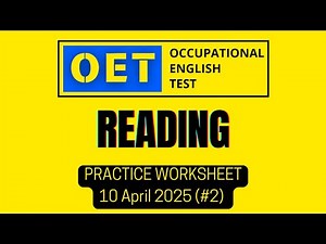 OET READING PART C PRACTICE | chronic pain management | OET 2.0 Online Classroom