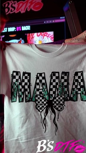 Pressing This Racing “Mama” DTF Transfer in 10 Seconds 🔥🏁